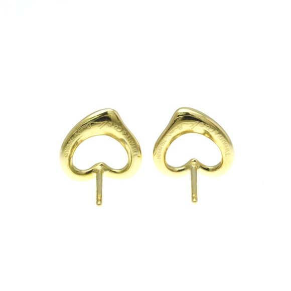 TIFFANY 18k Gold Heart Earrings - Picture 6 of 8